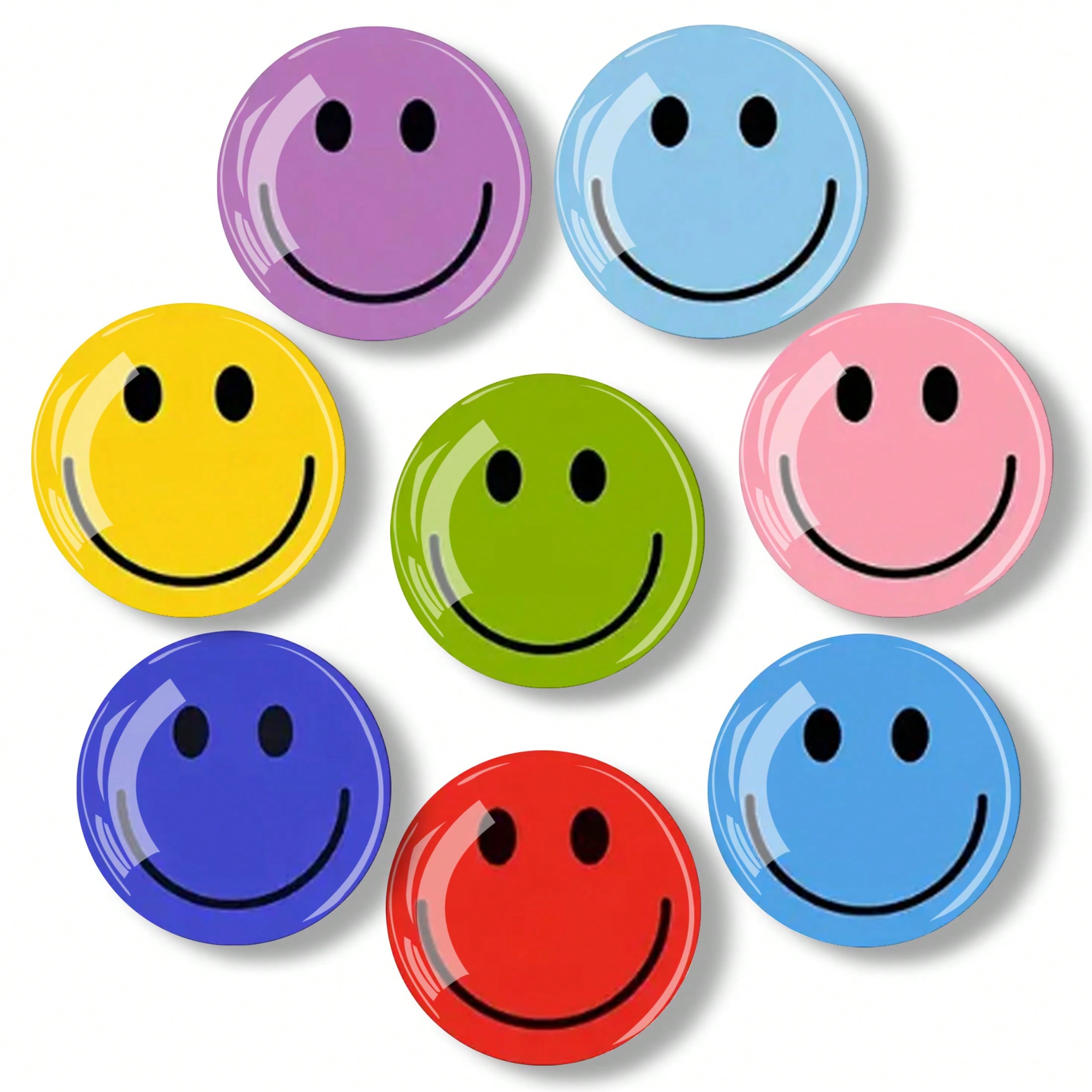 Home Office Gif - 1/8 Pieces Smiling Face Glass Fridge