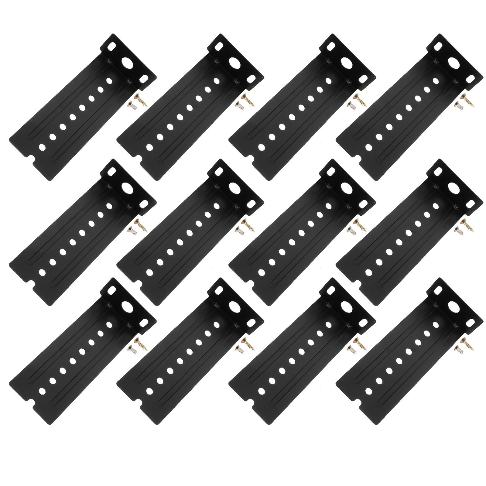 Keyboard Tray Under Desk - 12Pcs Keyboard Slide Brackets Enhanced Stability