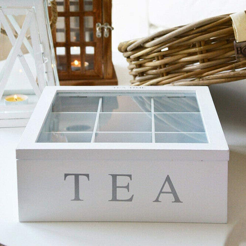 Home Office Bagas - Vintage Wooden Storage Box 9 Compartments