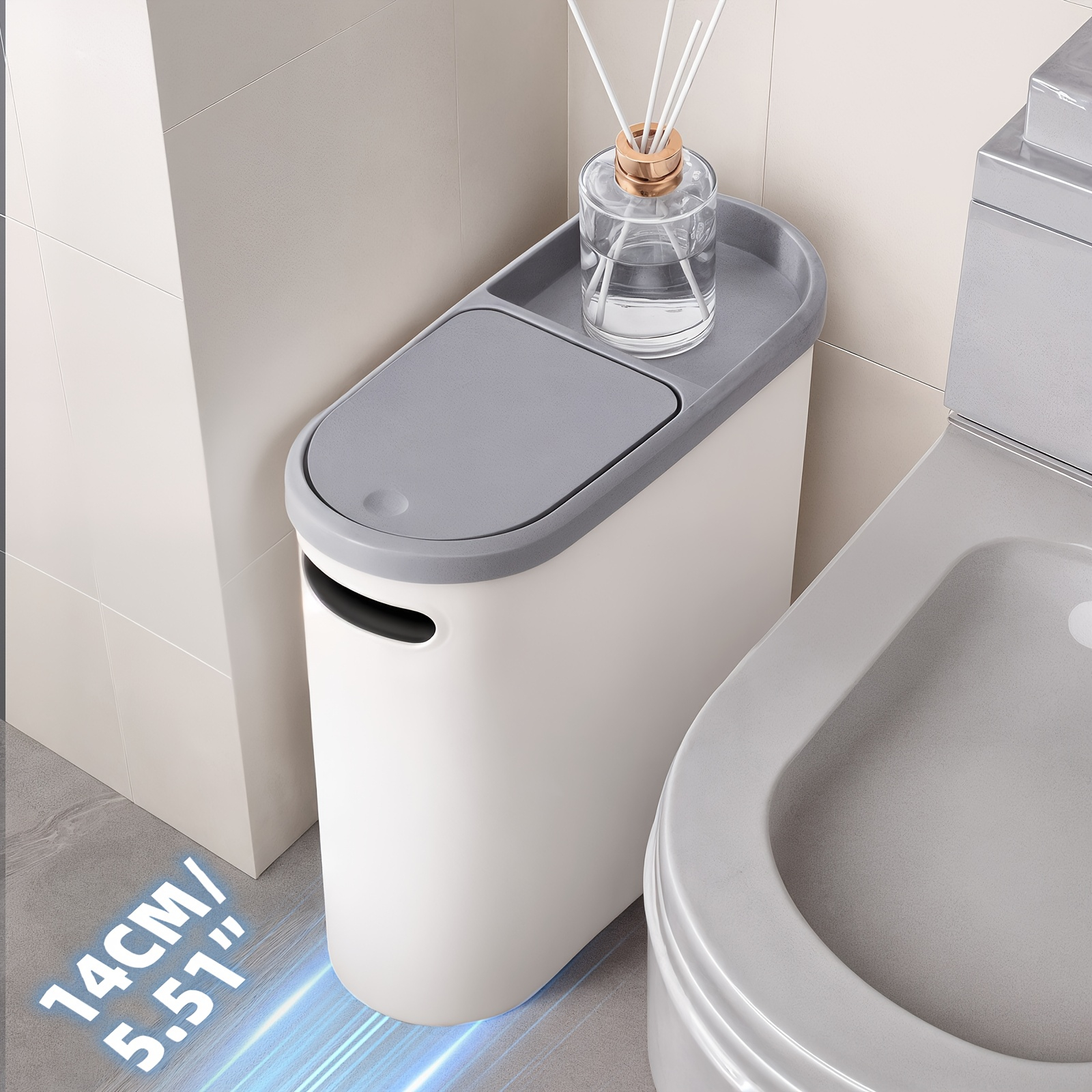 Home Office Bagas - 2/1 bathroom trash cans, compact and