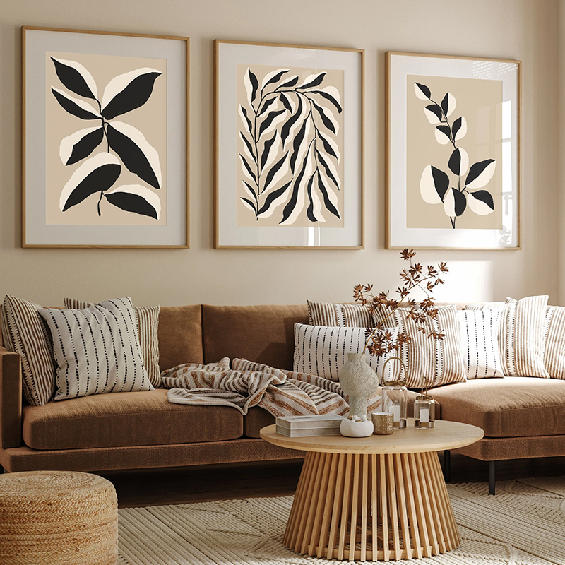 Home Office Gif - Nordic Art Botanical Abstract Wall Art