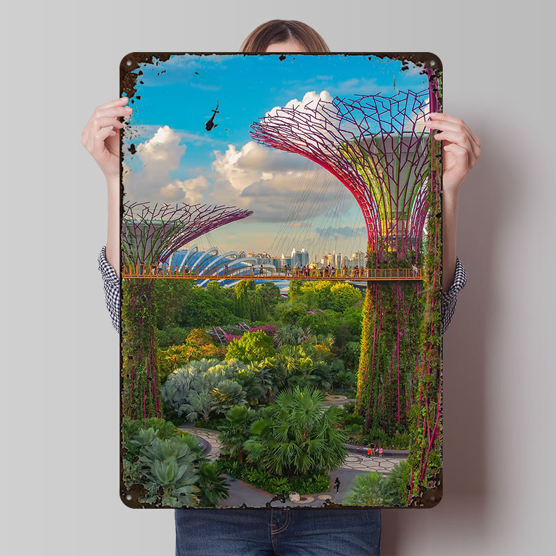 Home Office Singapore - Singapore Poster Customized Vintage Metal Signs