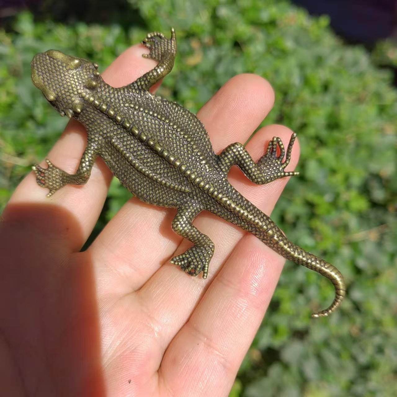 Home Office Gif - Lizard Sculpture Solid Copper Ornament,Animal Figurine