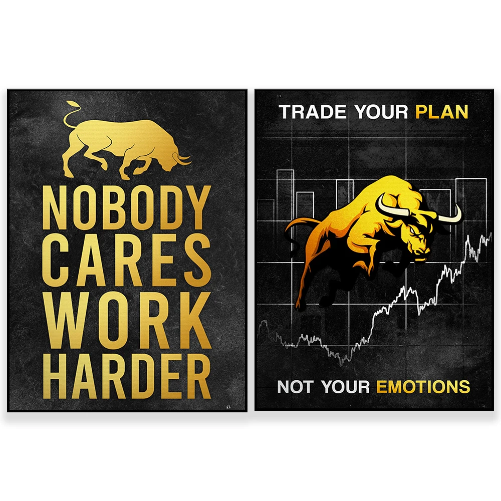 Home Office Marketing - 1pc frameless Nobody Cares Work Harder