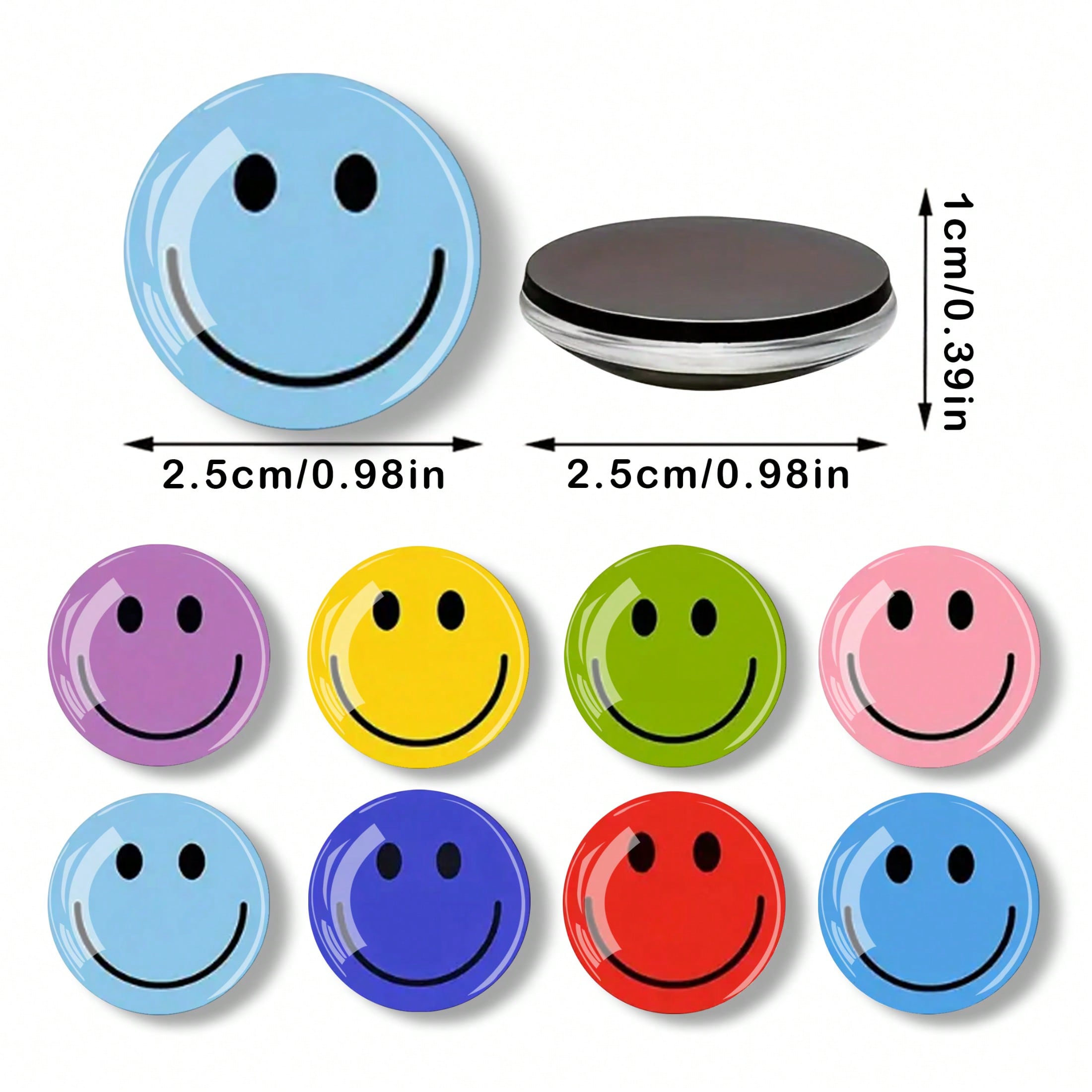 1/8 Pieces Smiling Face Glass  – Home Office Gif Bewertung und Preis