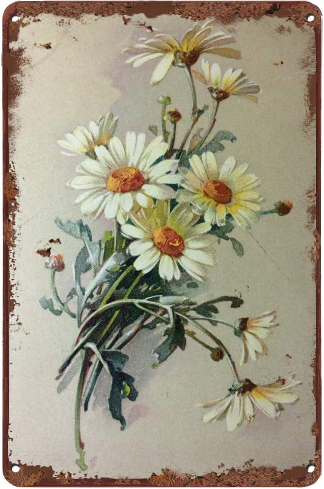 Vintage Tin Sign Flowers White – Home Office Gif Bewertung und Preis