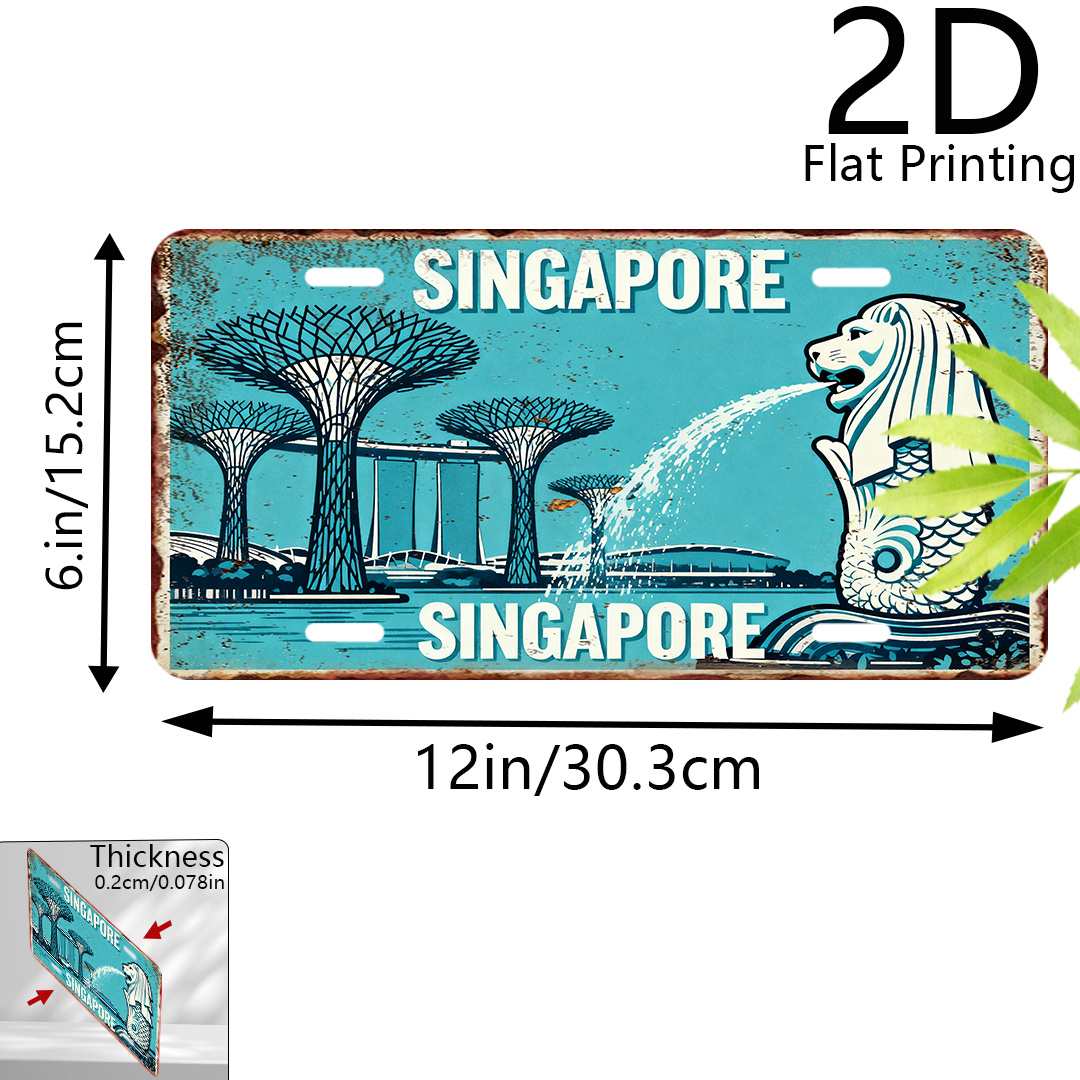 Tin Sign - Singapore Merlion G – Home Office Singapore Bewertung und Preis