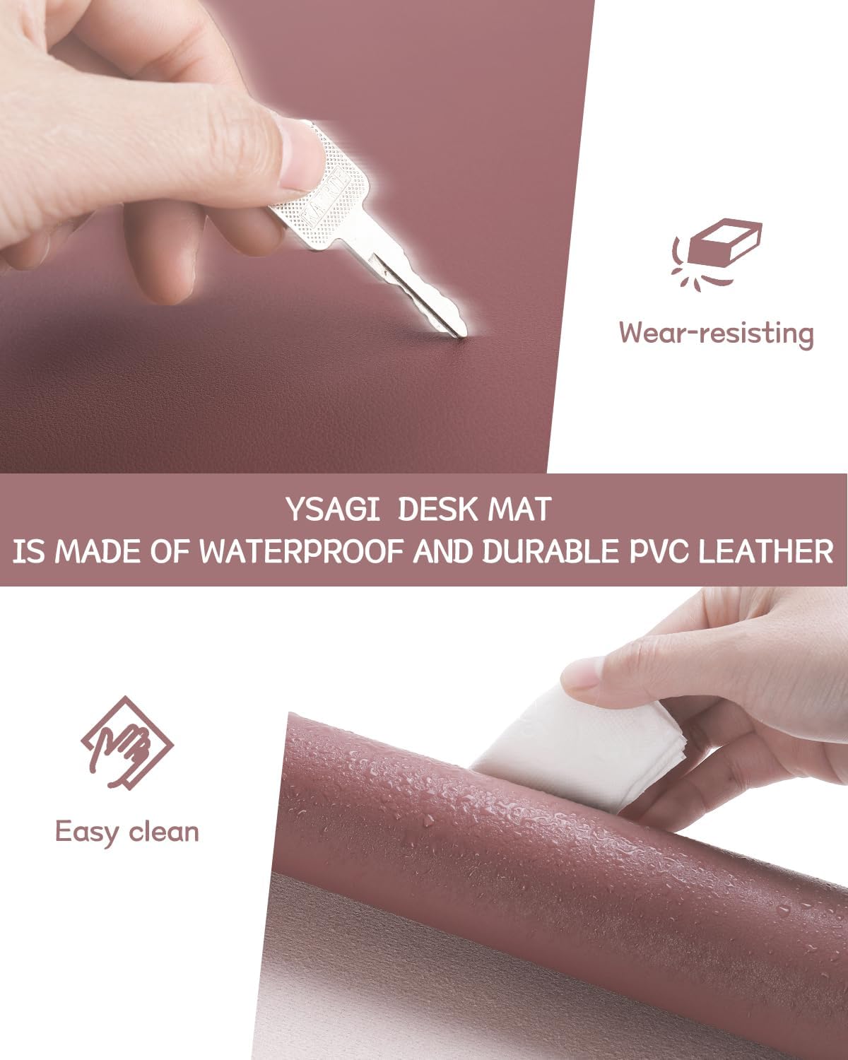 Non-Slip Leather Desk Pad, Wat – Home Office Keyboard And Mouse Bewertung und Preis