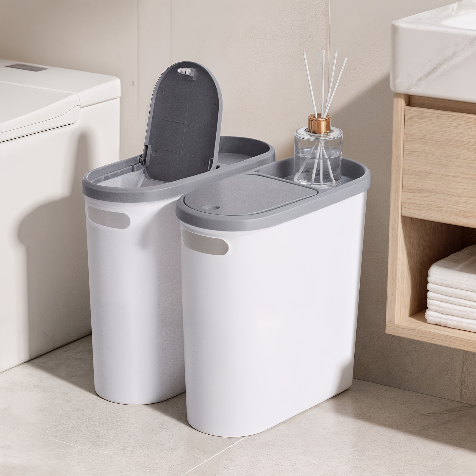 2/1 bathroom trash cans, compa – Home Office Bagas Bewertung und Preis