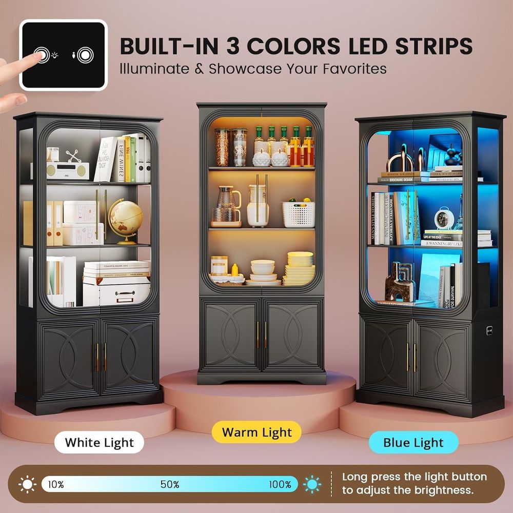 69 Tall Glass Display Cabinet  – Home Office Free Bewertung und Preis