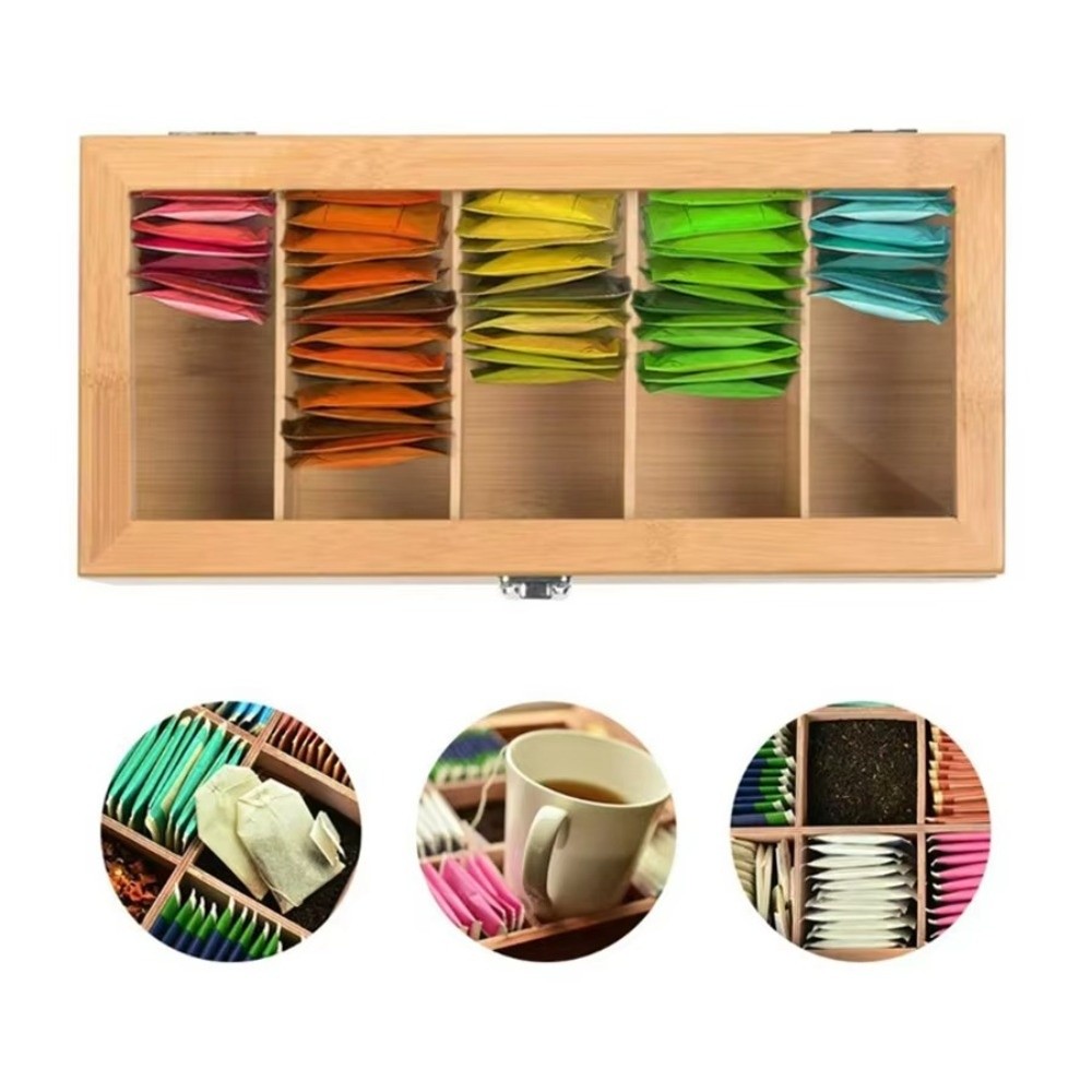 New Bamboo Tea bag Storage Box – Home Office Bagas Bewertung und Preis
