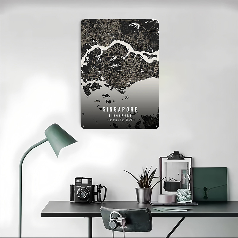 Singapore Asia Metal Poster Cu – Home Office Singapore Bewertung und Preis