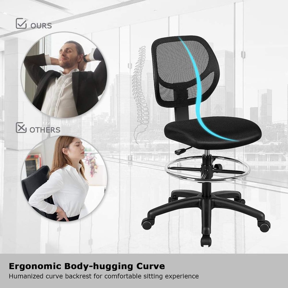 Ergonomic Black Mesh Swivel Of – Home Office Free Bewertung und Preis