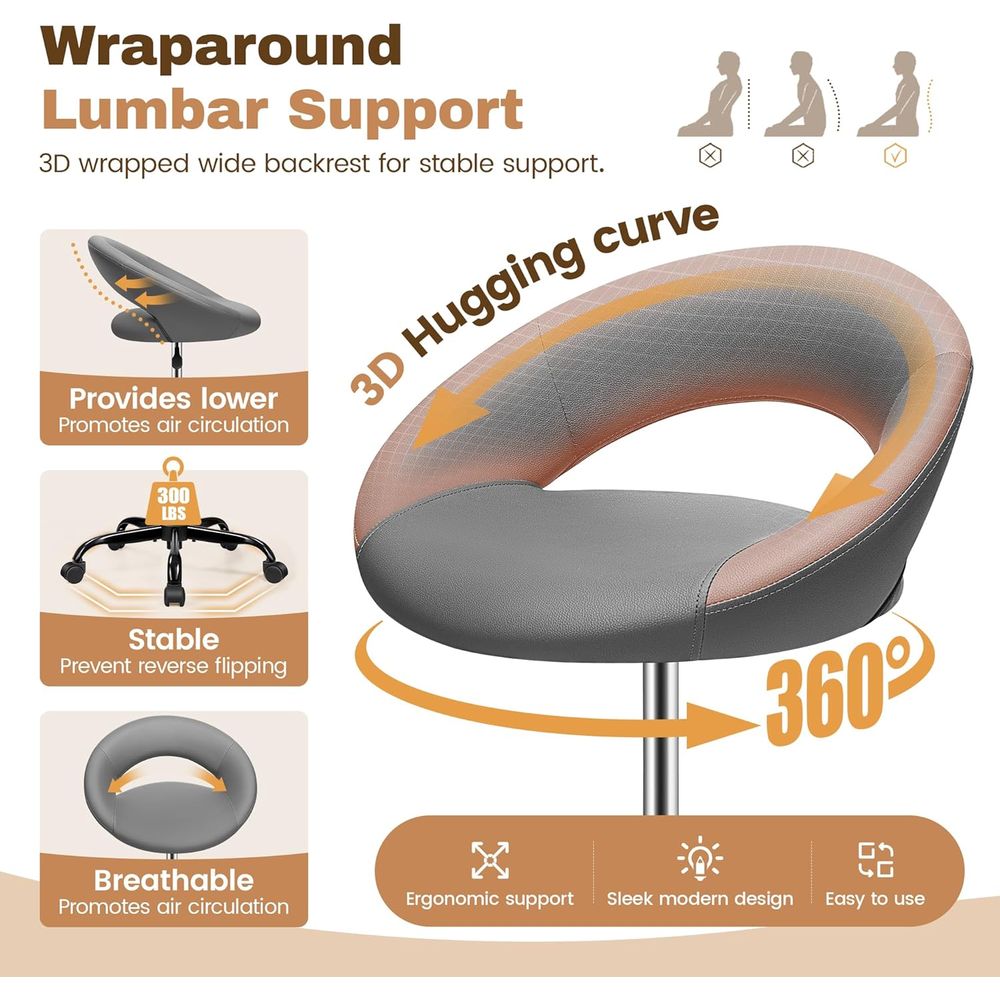 Gray 2-Pack Ergonomic PU Leath – Home Office Free Bewertung und Preis