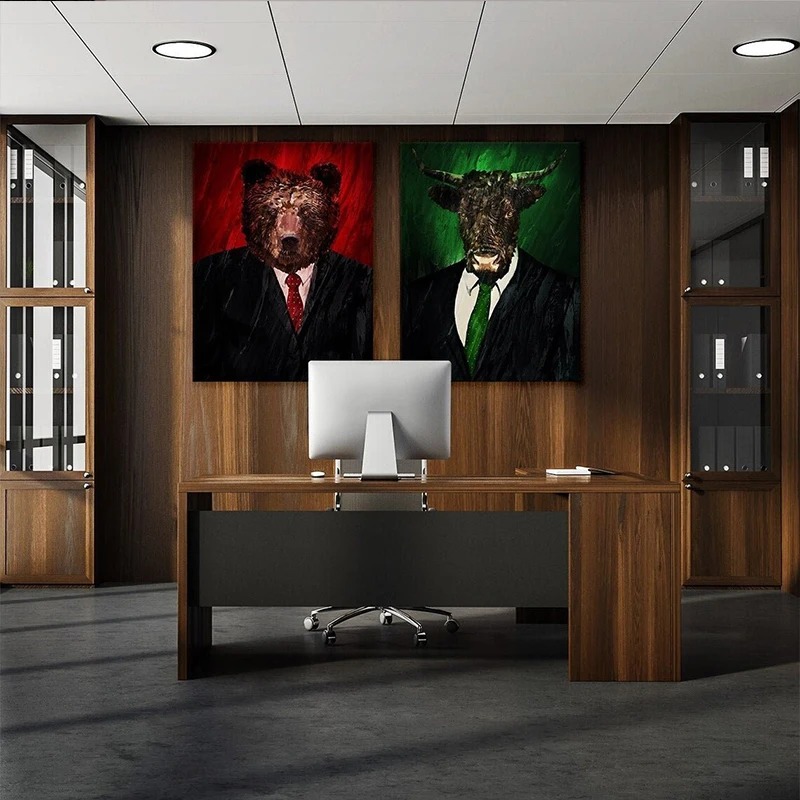 Neon Bulls&Bears Stock Market  – Home Office Marketing Bewertung und Preis