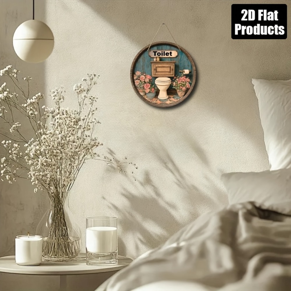 2D Metal Sign, 8x8 Inch Round  – Home Office Gif Bewertung und Preis