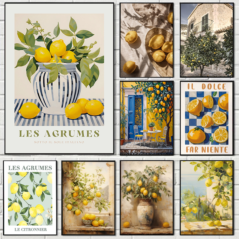 Retro Lemon Garden Canvas Post – Home Office Gif Bewertung und Preis