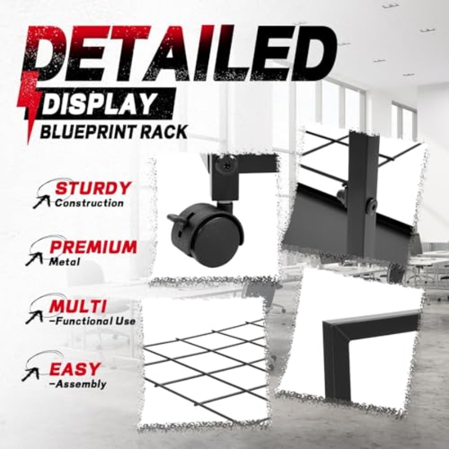 Blueprint Storage Rack 48 Slot – Home Office Architecture Bewertung und Preis