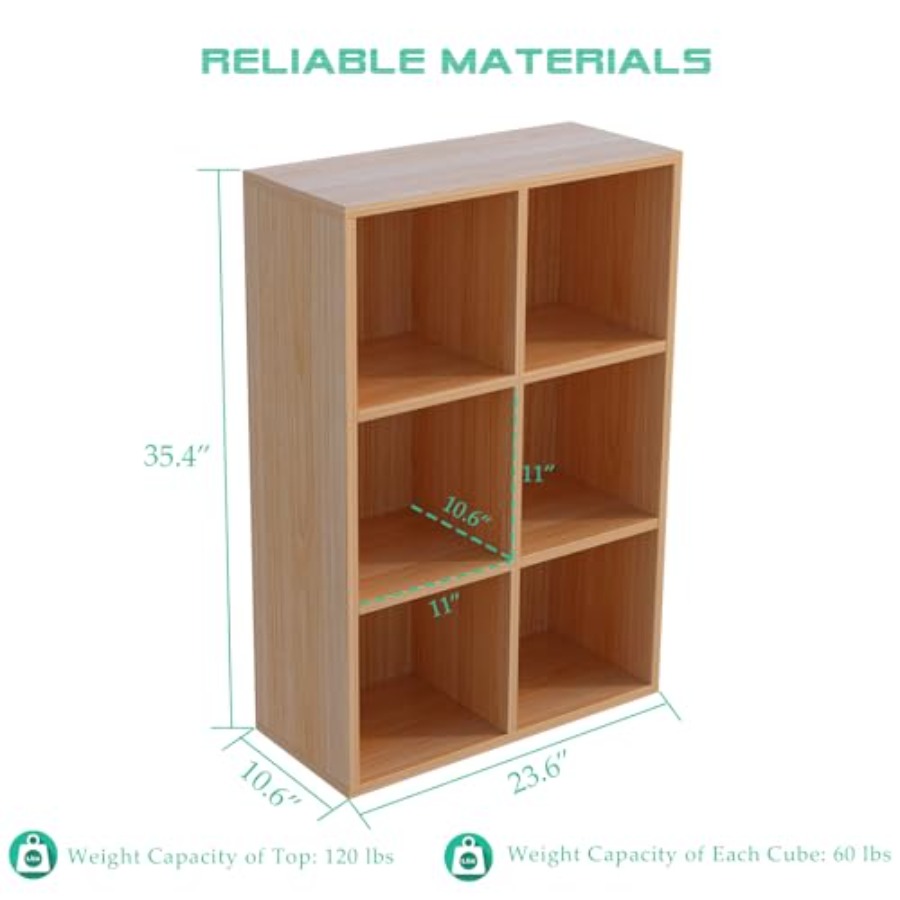 6-Cube Storage Shelf Bookcase  – Home Office Free Bewertung und Preis
