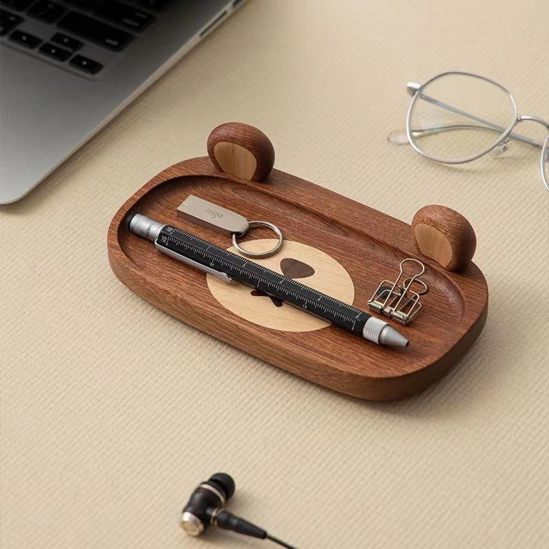 Miniature Solid Wood bear Tray – Home Office Gif Bewertung und Preis