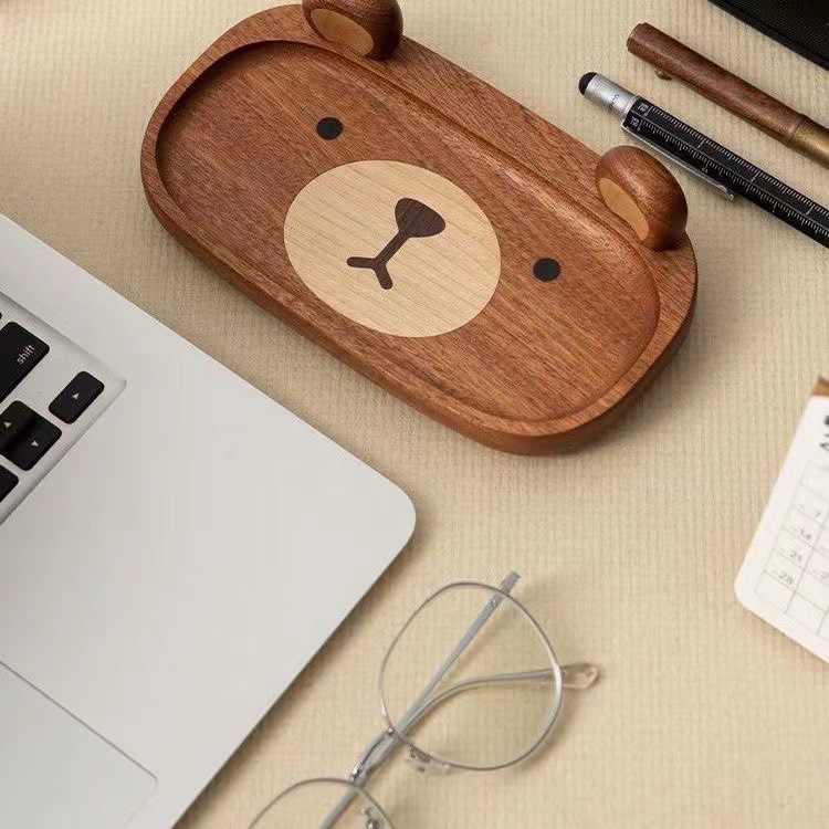Miniature Solid Wood bear Tray – Home Office Gif Bewertung und Preis