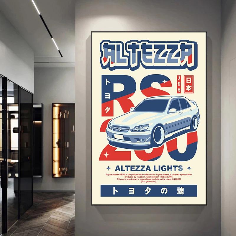 Minimalist JDM Car Poster Mode – Home Office Marketing Bewertung und Preis