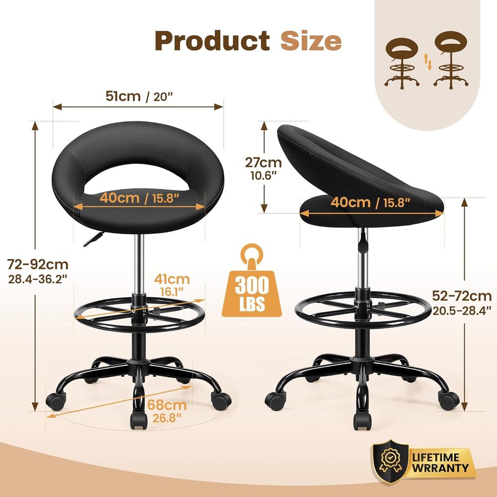 Adjustable Swivel Bar Stools w – Home Office Free Bewertung und Preis