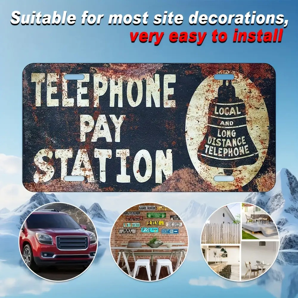 Tin Sign - Telephone Pay Stati – Home Office Pay Bewertung und Preis