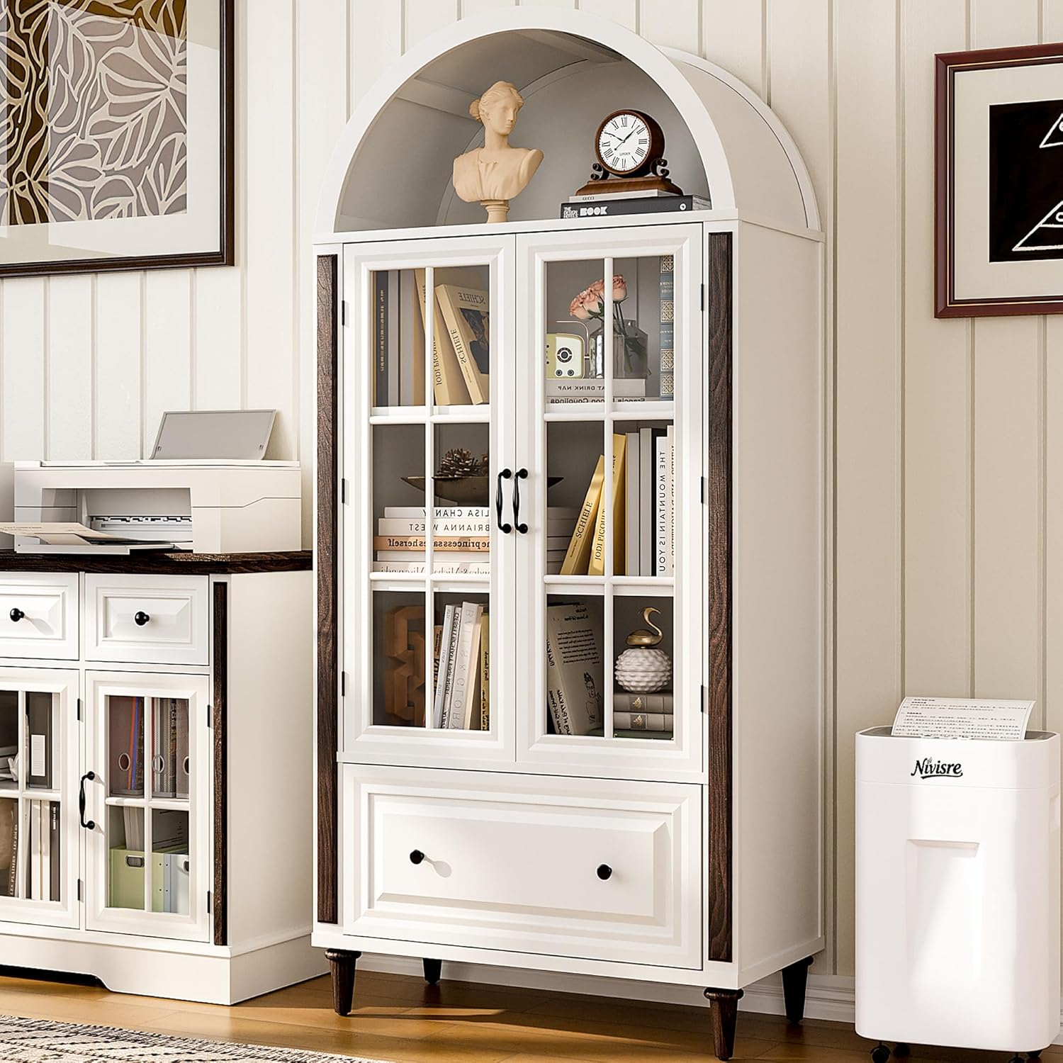 71” Handcrafted Arched Bookcas – Home Office Free Bewertung und Preis