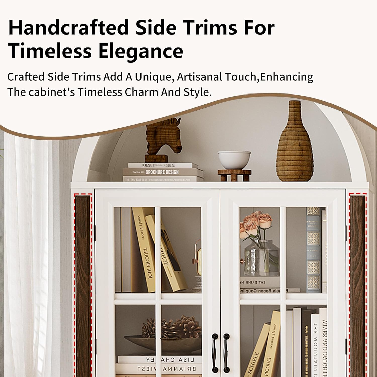 71” Handcrafted Arched Bookcas – Home Office Free Bewertung und Preis