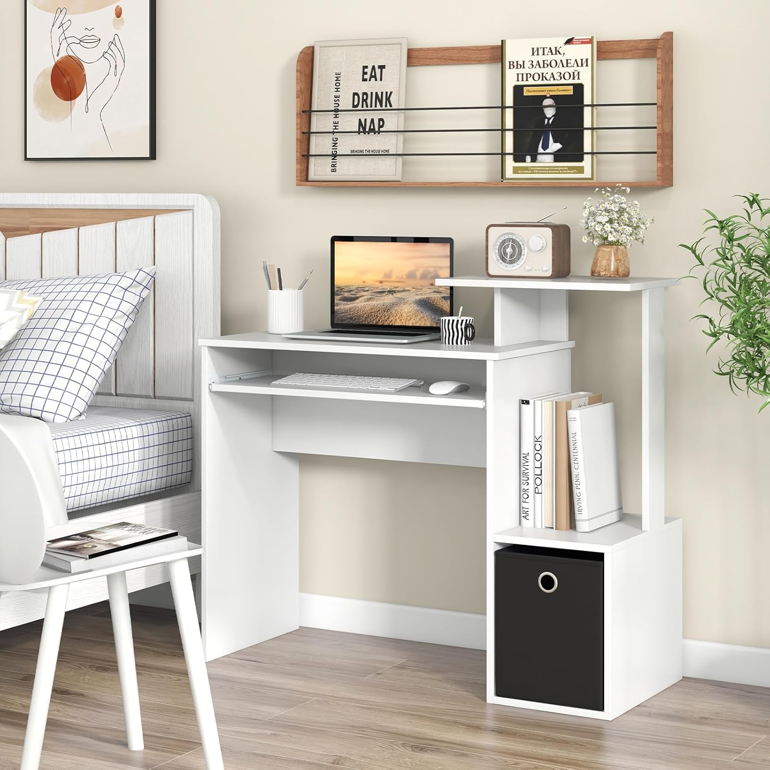 Computer Desk with Fabric Draw – Keyboard Tray Under Desk Bewertung und Preis