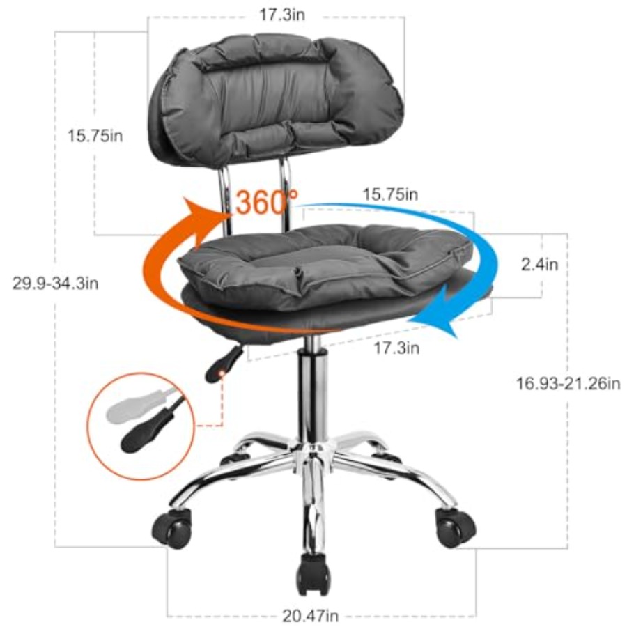 Rolling Stool Backrest Thick S – Home Office Free Bewertung und Preis
