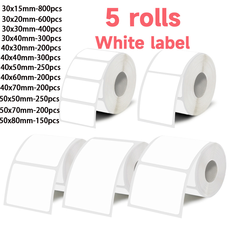 5 Rolls of White Label Sticker – Label Maker Machine Bewertung und Preis