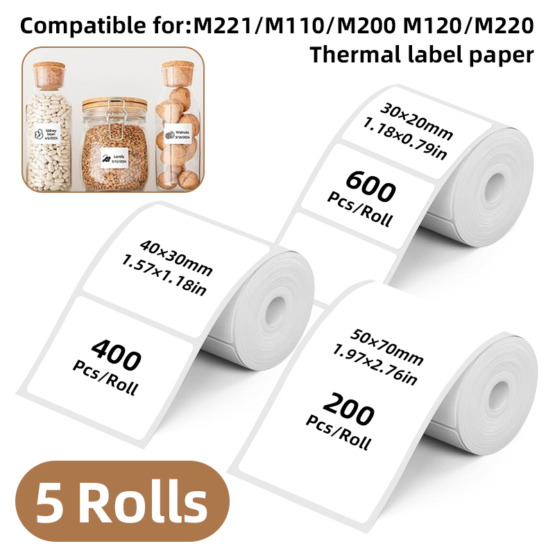 5 Rolls of White Label Sticker – Label Maker Machine Bewertung und Preis
