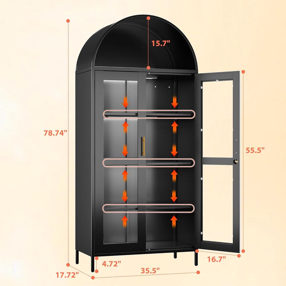 78.74 Tall Metal Arched Cabine – Home Office Free Bewertung und Preis