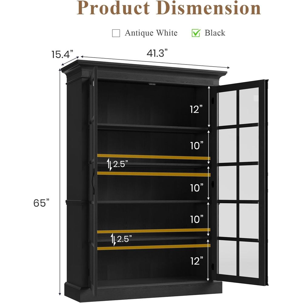 65 Tall Display Cabinet with A – Home Office Free Bewertung und Preis