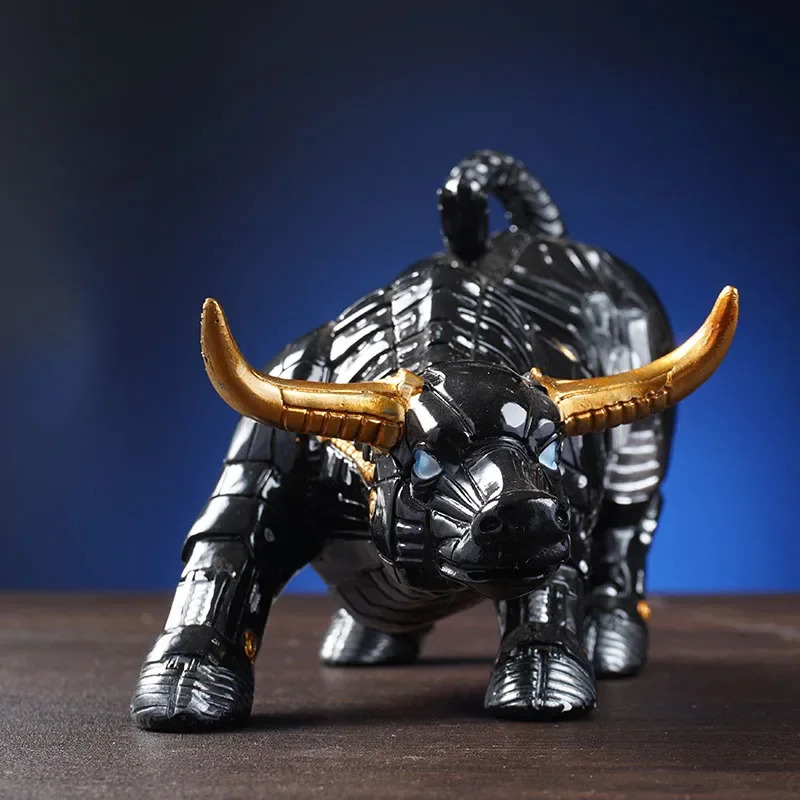 Futuristic Bull Robot Sculptur – Home Office Marketing Bewertung und Preis