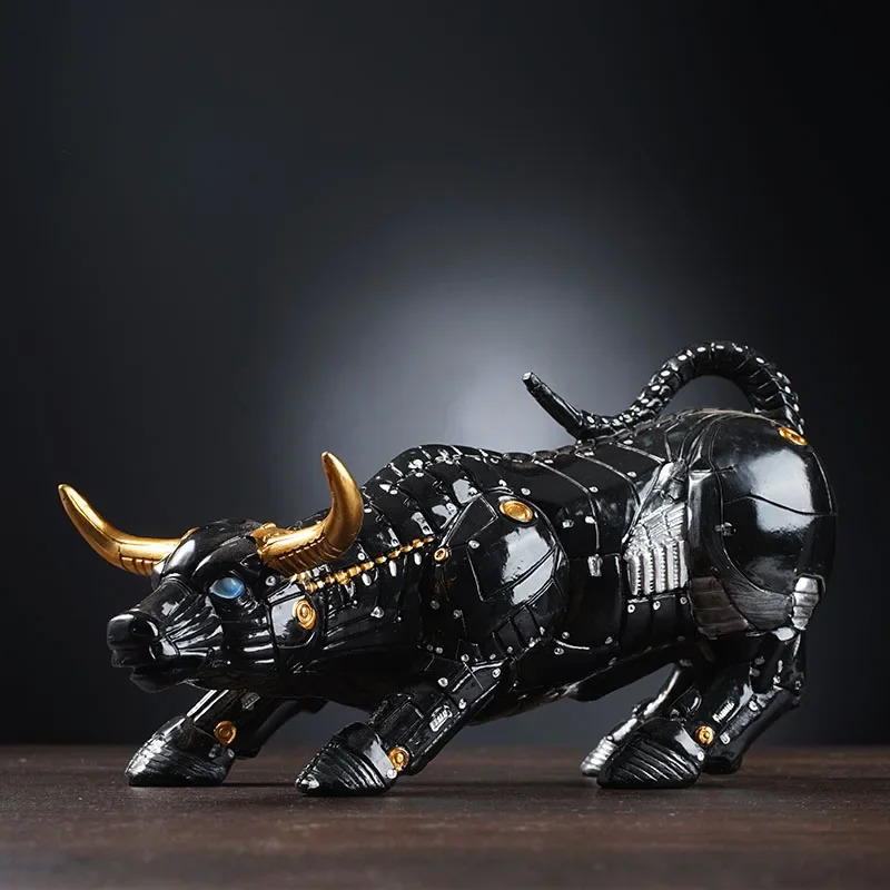 Futuristic Bull Robot Sculptur – Home Office Marketing Bewertung und Preis