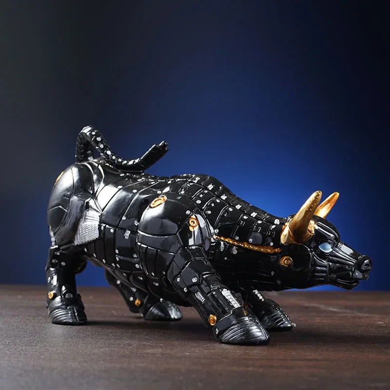 Futuristic Bull Robot Sculptur – Home Office Marketing Bewertung und Preis