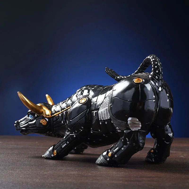 Futuristic Bull Robot Sculptur – Home Office Marketing Bewertung und Preis